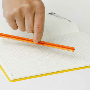 Penco Drafting Scale Ruler Orange anodized aluminum with six scales.