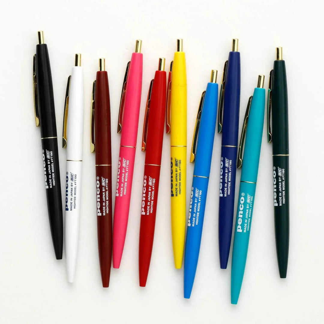 Penco Knock Ballpoint Pens in vibrant colors