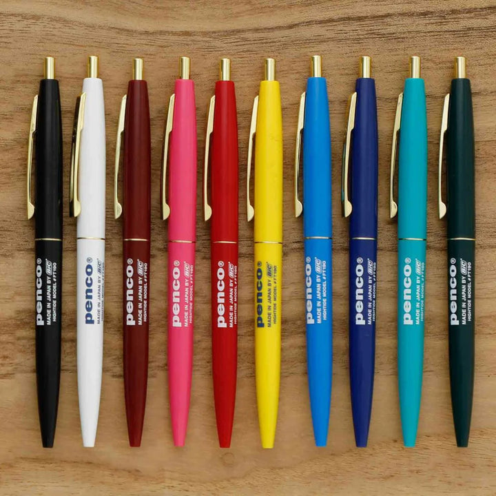 Penco Knock Ballpoint Pens in vibrant colors