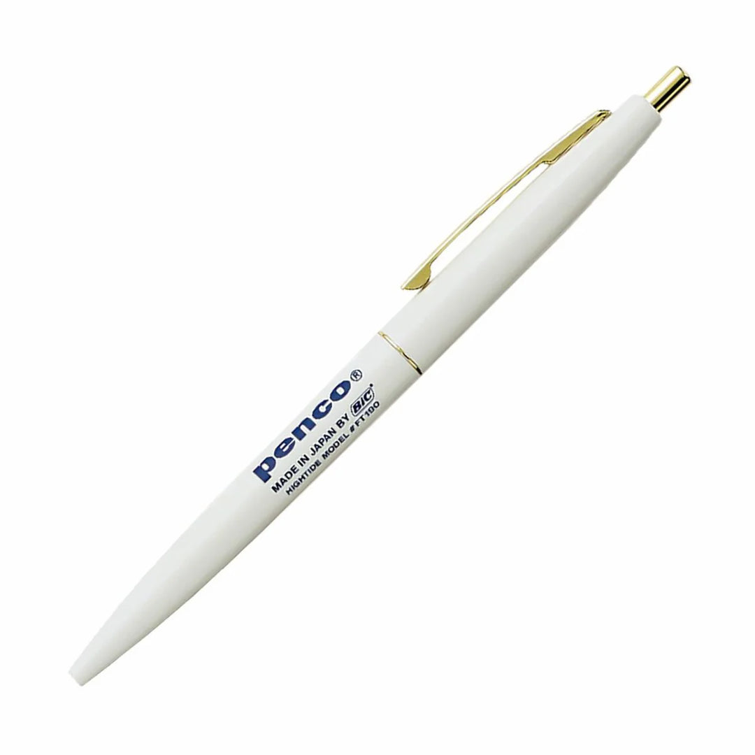 Penco Knock Ballpoint Pen in White — Hightide ballpoint pen — reliable smooth-writing everyday pen, at Cityluxe Singapore