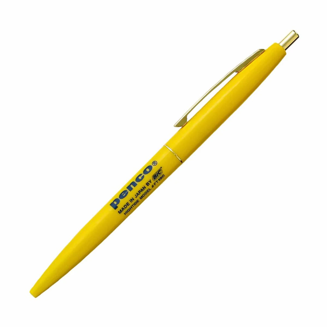 Penco Knock Ballpoint Pen in Yellow — Hightide ballpoint pen — reliable smooth-writing everyday pen, at Cityluxe Singapore