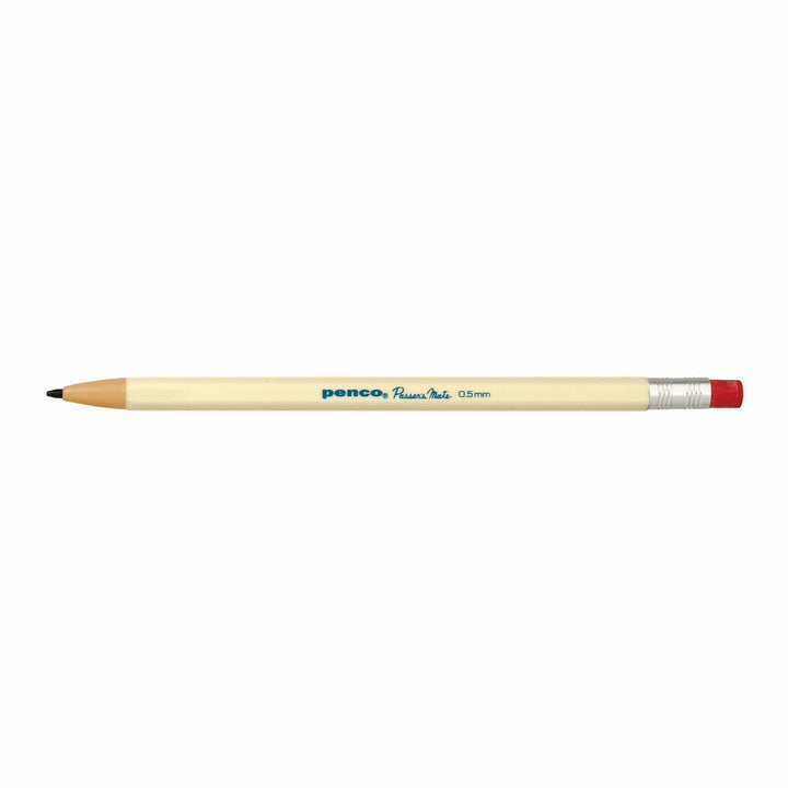 Penco Passers Mate Mechanical Pen Ivory retro mechanical pencil with eraser cap.