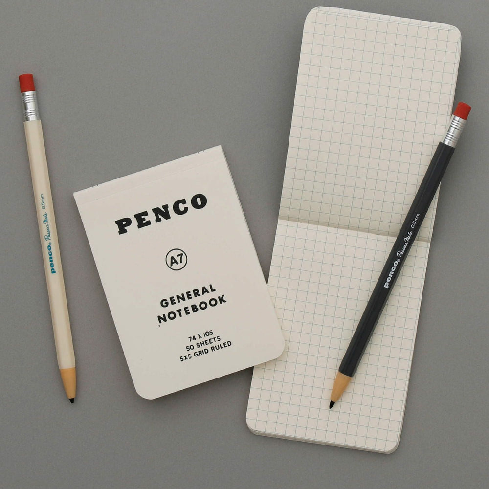 Penco Passers Mate Mechanical Pen Ivory retro mechanical pencil with eraser cap.