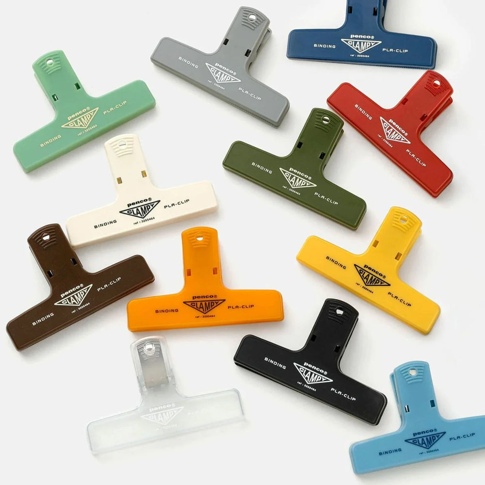 Penco Plastic Clampy Pla-Clip binder clips in playful colors