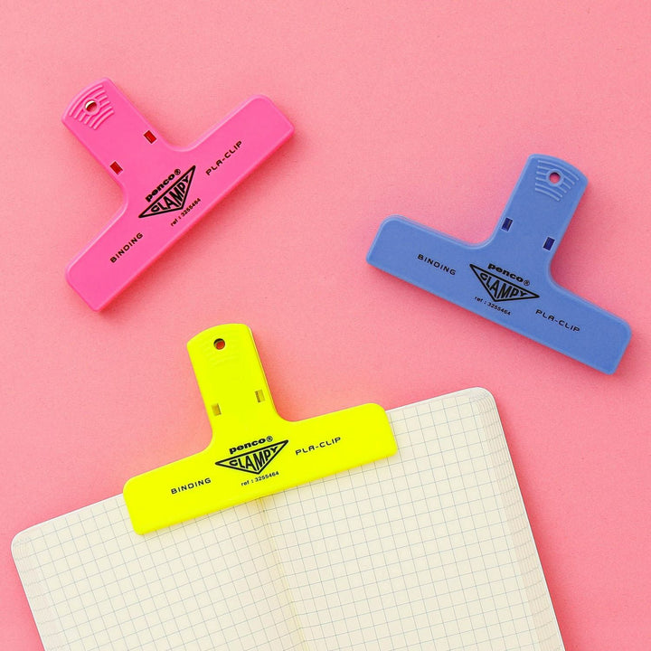 Penco Plastic Clampy Pla-Clip Binder Clip in playful colors
