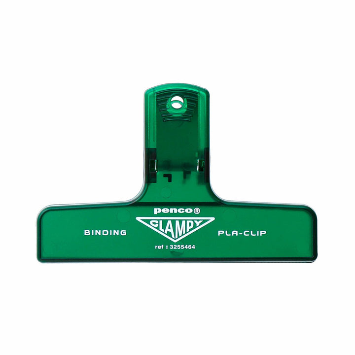 Penco Plastic Clampy Pla-Clip Clear Green Binder Clip