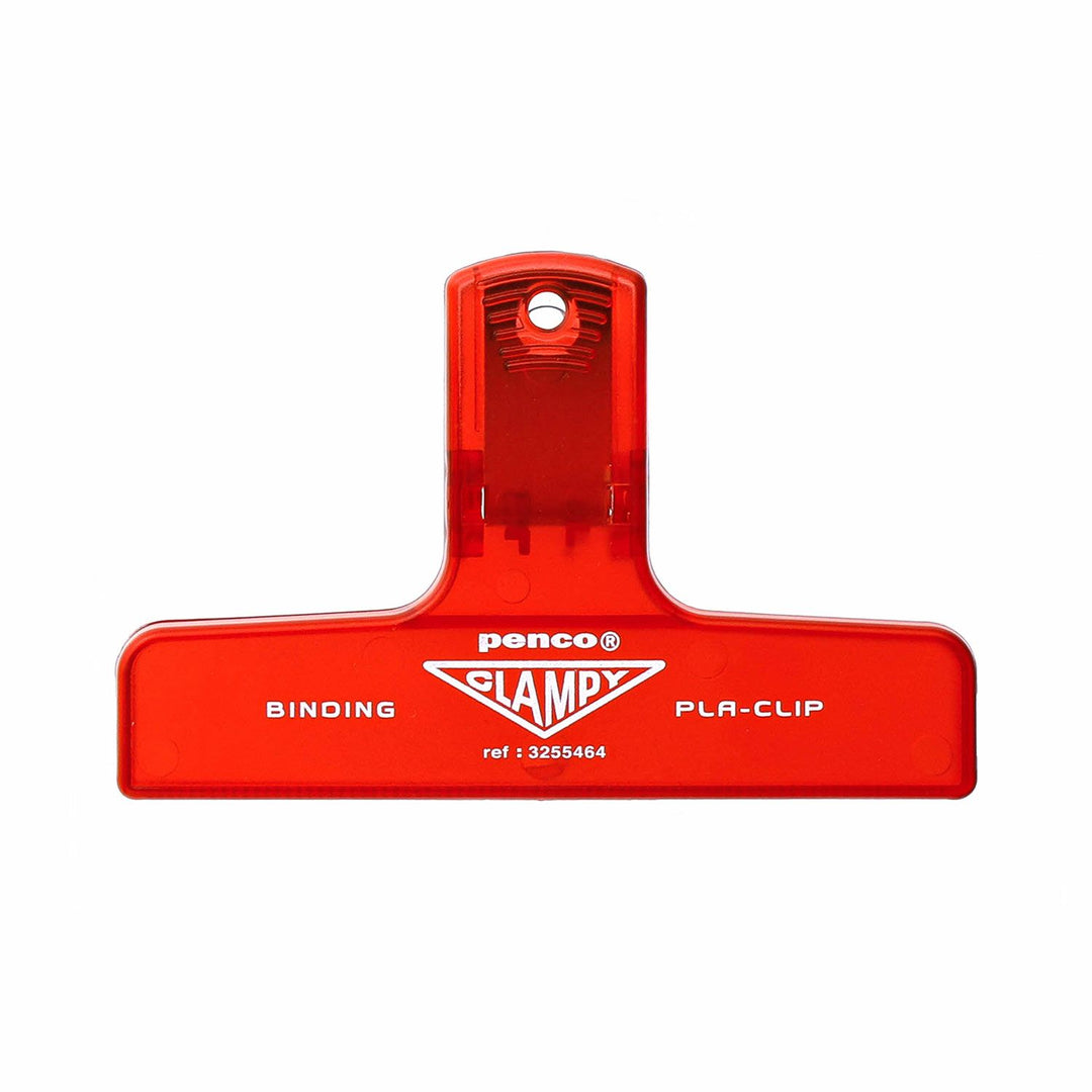 Penco Plastic Clampy Pla-Clip Clear Red Binder Clip
