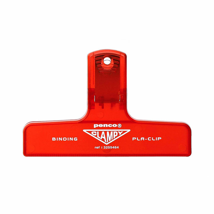 Penco Plastic Clampy Pla-Clip Clear Red Binder Clip