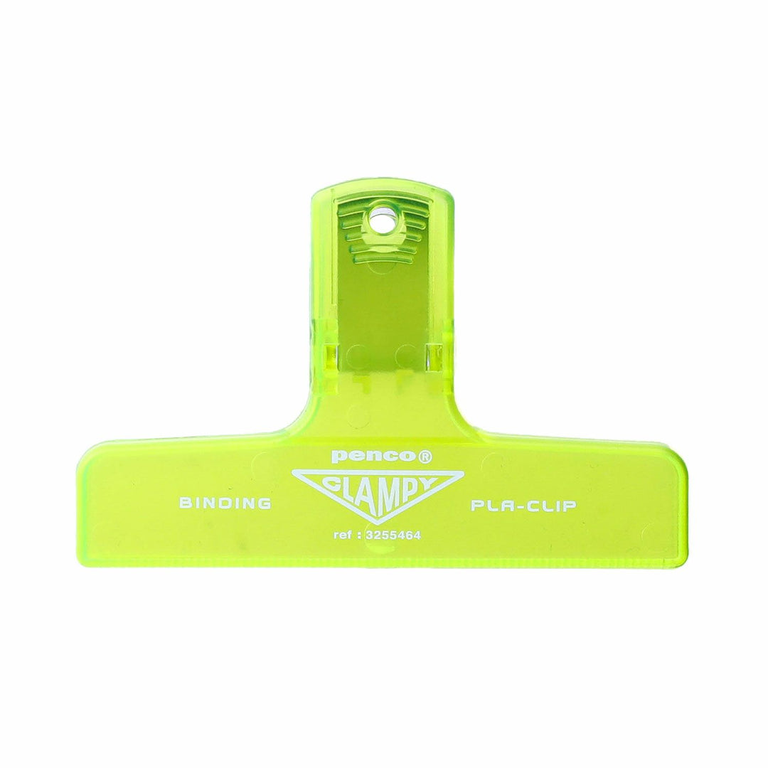 Penco Plastic Clampy Pla-Clip Clear Yellow Binder Clip