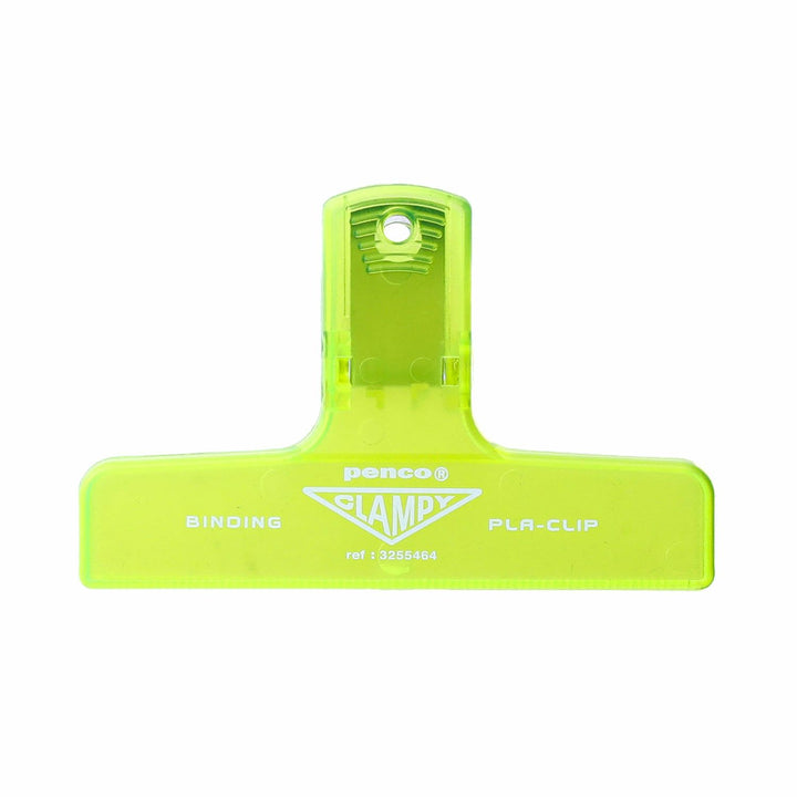 Penco Plastic Clampy Pla-Clip Clear Yellow Binder Clip