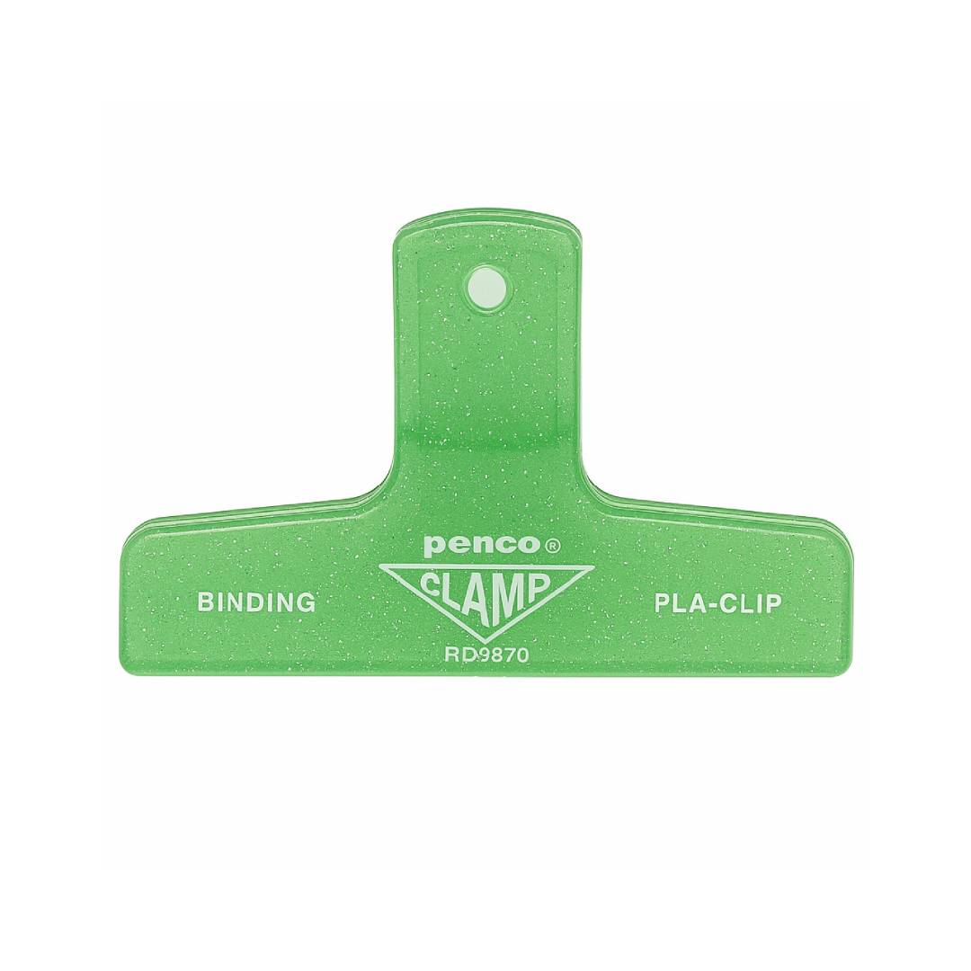 Penco Plastic Clampy Pla-Clip Binder Clip in Glitter Light Green