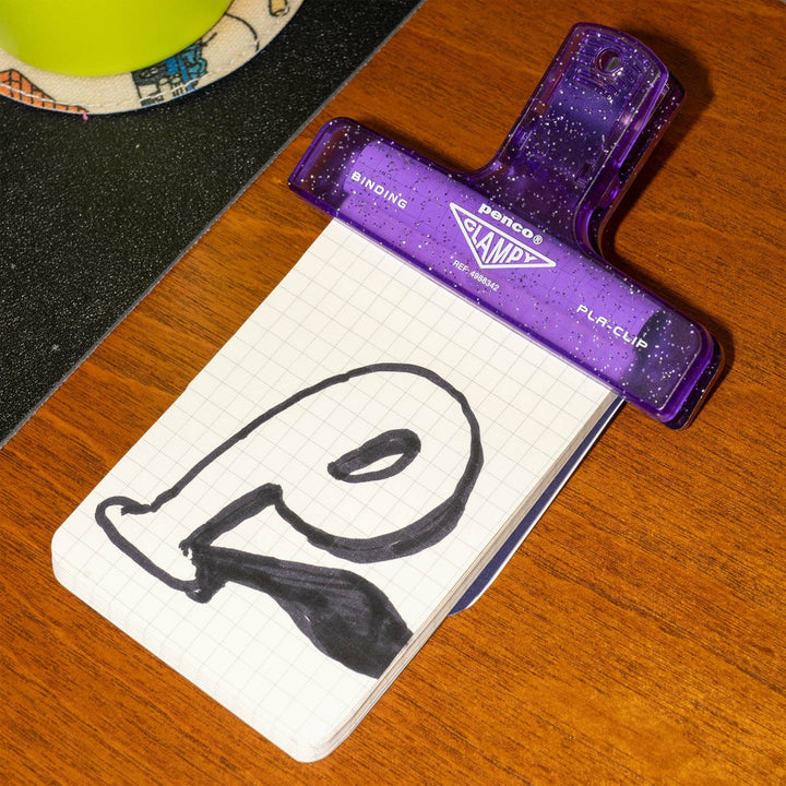 Penco Plastic Clampy Pla-Clip - Glitter Purple – detail view