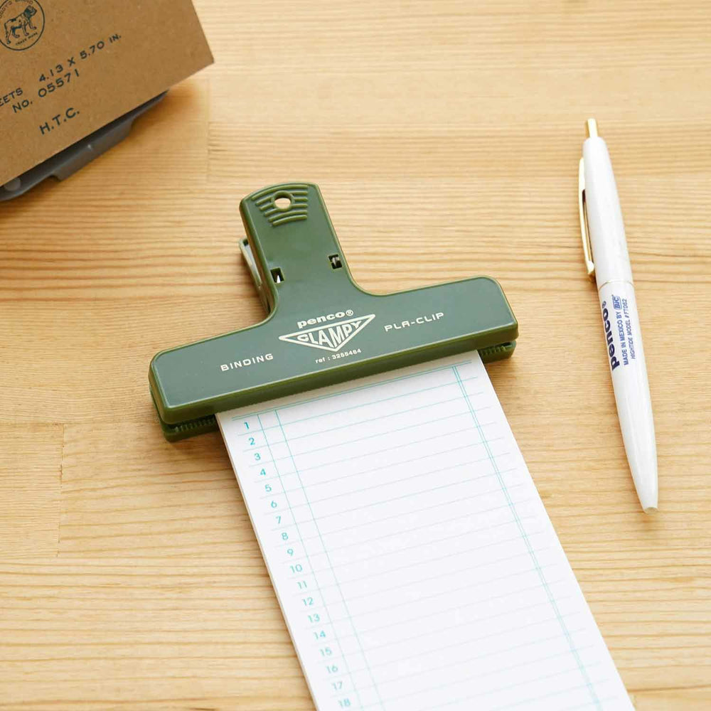 Penco Plastic Clampy Pla-Clip Khaki binder clip