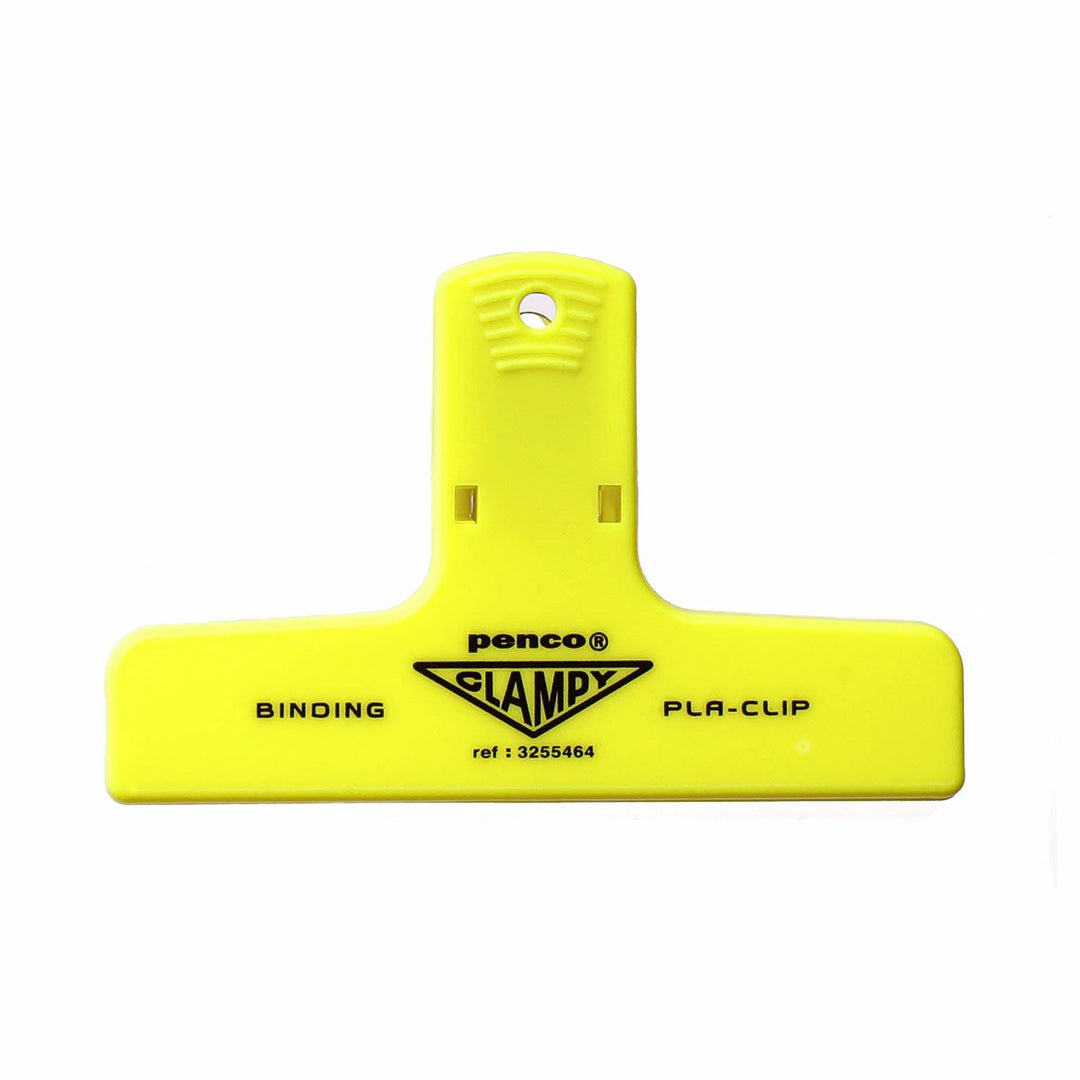 Penco Plastic Clampy Pla-Clip Neon Yellow Binder Clip