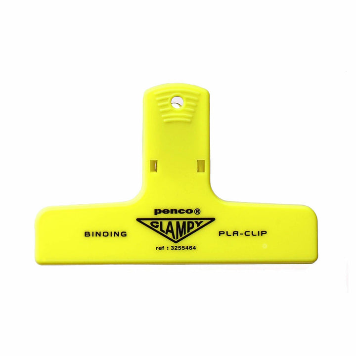Penco Plastic Clampy Pla-Clip Neon Yellow Binder Clip