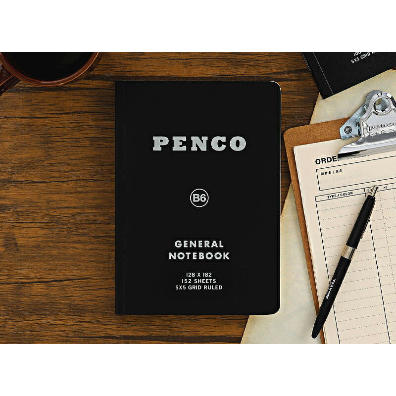 Penco Soft PP Notebook B7 Grid - Black – feature detail