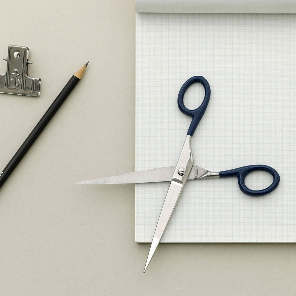 Penco Stainless Steel Scissors Large – Navy with matching snap PVC case.