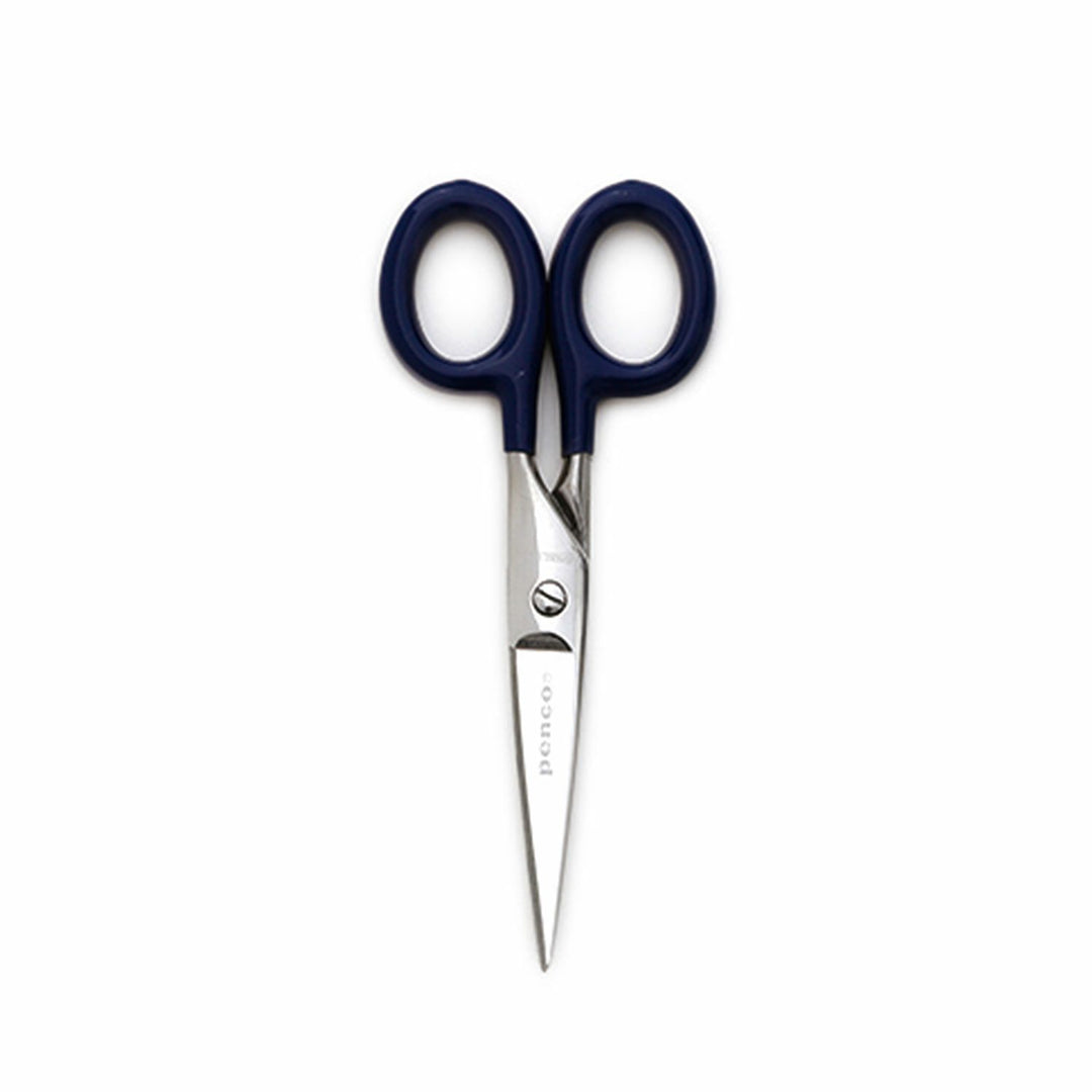Penco Stainless Steel Scissors Small – Navy – compact scissors with navy handles.