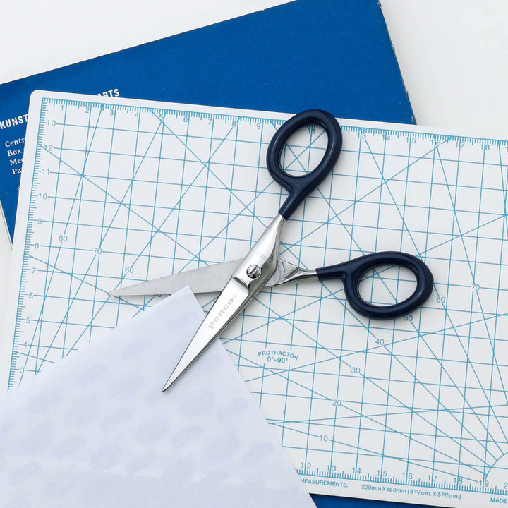 Penco Stainless Steel Scissors Small – Navy – compact scissors with navy handles.