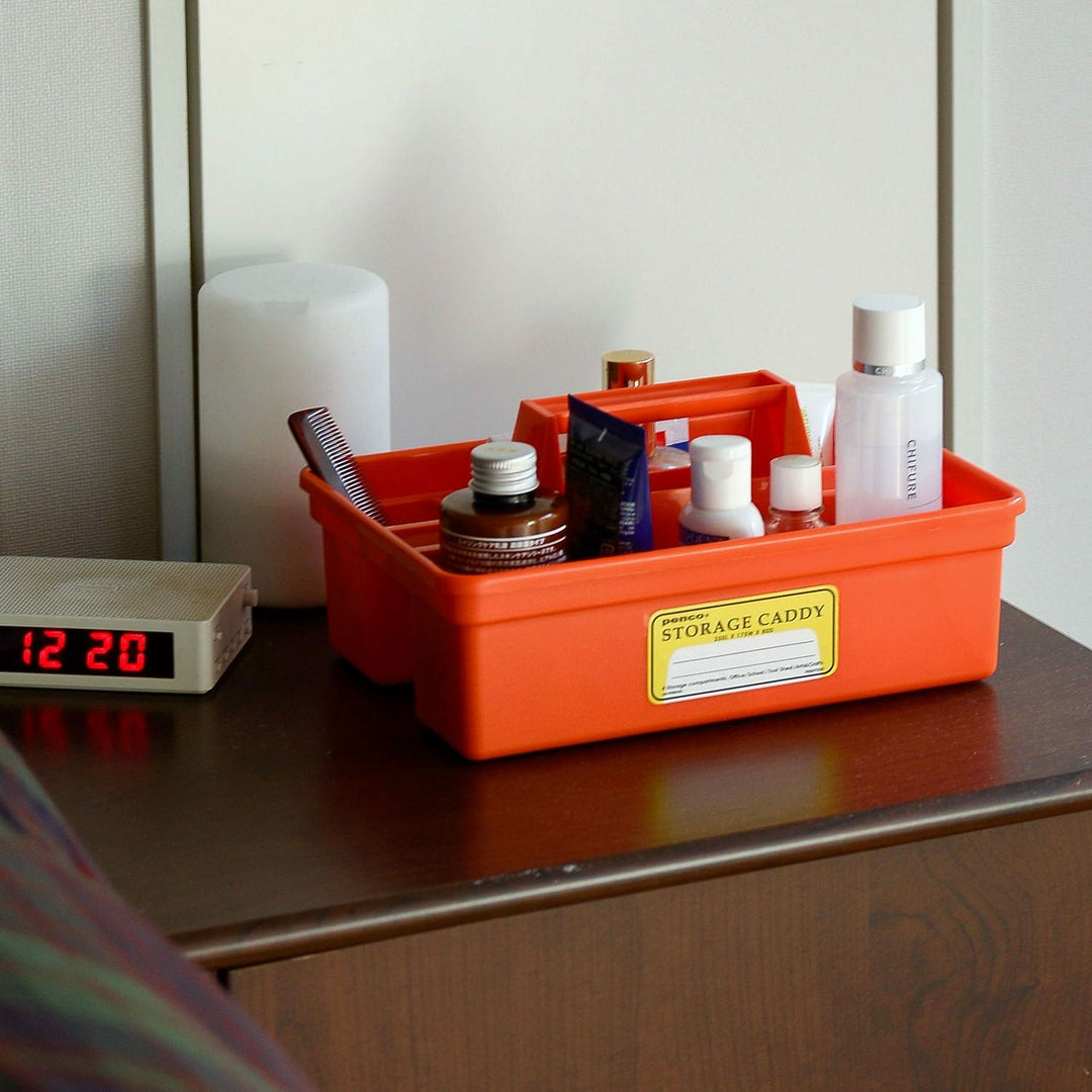 Penco Storage Caddy in Orange — Hightide storage caddy — premium stationery and lifestyle, at Cityluxe Singapore