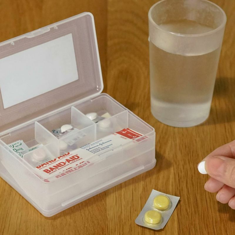 Penco Storage Container Double-Sided Clear with transparent body and dual compartments.