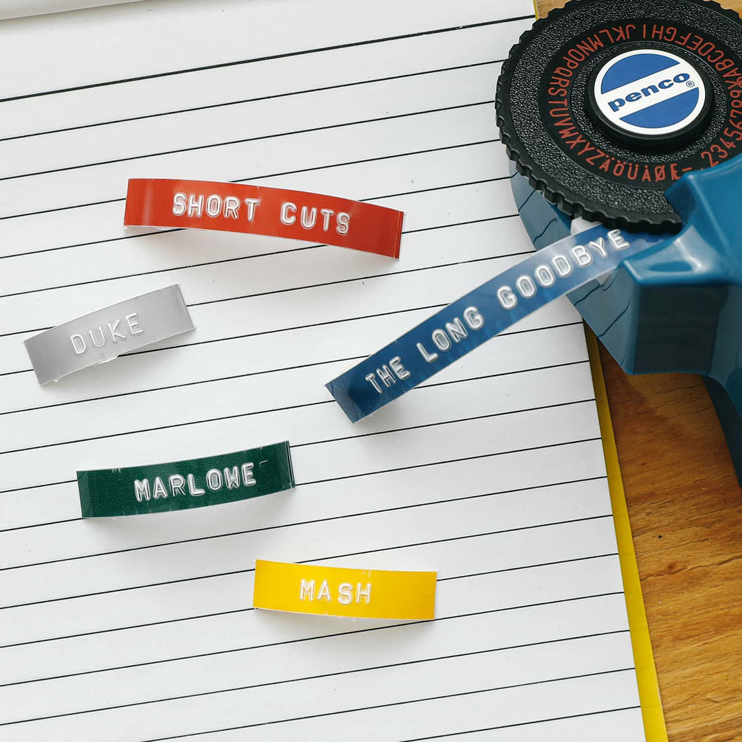 Penco Tape Writer – label maker by Hightide with retro design and black embossed tape.