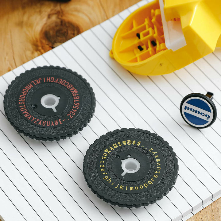 Penco Tape Writer – Black vintage label maker by Hightide, with black body and embossed label tape.