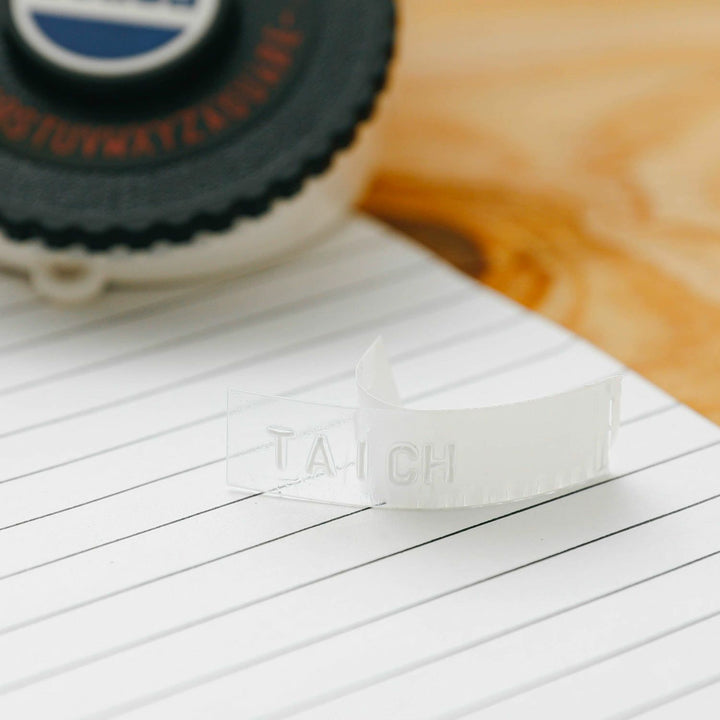 Penco Tape Writer Refill Set B – 9mm embossing label tape refills in clear and black for Penco label maker (DP115).