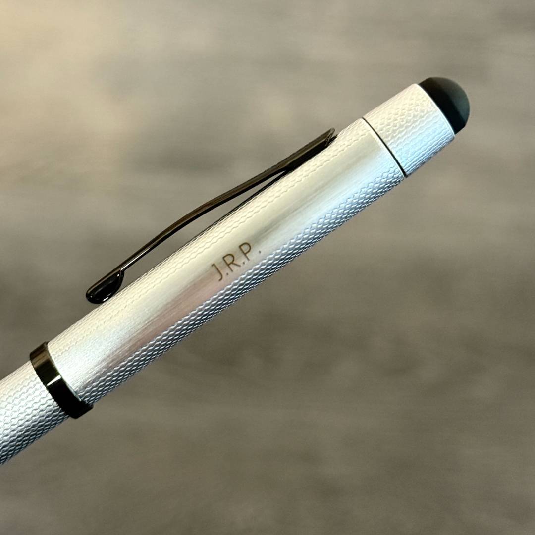 Personalized Name Engraving On Cross Tech3+ Brushed Chrome PVD Multifunction Pen 