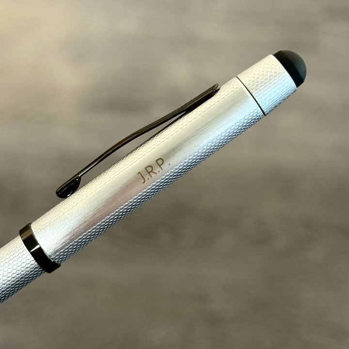 Personalized Name Engraving On Cross Tech3+ Brushed Chrome PVD Multifunction Pen 