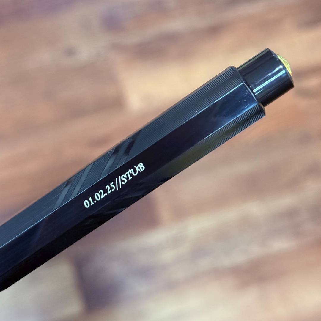 Personalized Name Engraving On Kaweco Classic Sport Guilloche Ballpoint Pen - Black