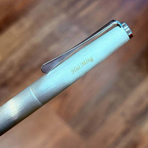 Personalized Name Engraving On Lamy Studio Fountain Pen Brushed