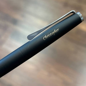 Personalized Name Engraving On Lamy Studio Rollerball Pen Black