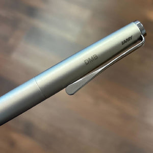 Personalized Name Engraving On Lamy Studio Rollerball Pen Brushed