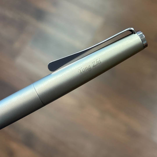 Load image into Gallery viewer, Personalized Name Engraving On Lamy Studio Rollerball Pen Brushed
