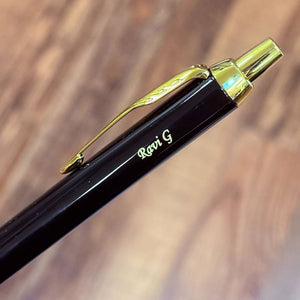 Personalised Name Engraving On Parker IM Black GT Ballpoint Pen