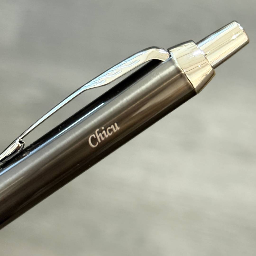 Personalized Name Engraving On Parker IM Dark Espresso CT Ballpoint Pen Gift Set 