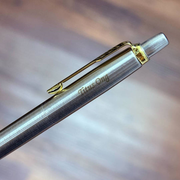 画像をギャラリービューアに読み込む, Personalized Name Engraving On Parker Jotter Stainless Steel GT Ballpoint Pen
