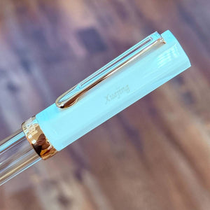 Personalized Name Engraving On TWSBI ECO Fountain Pen - White with Rose Gold Trim