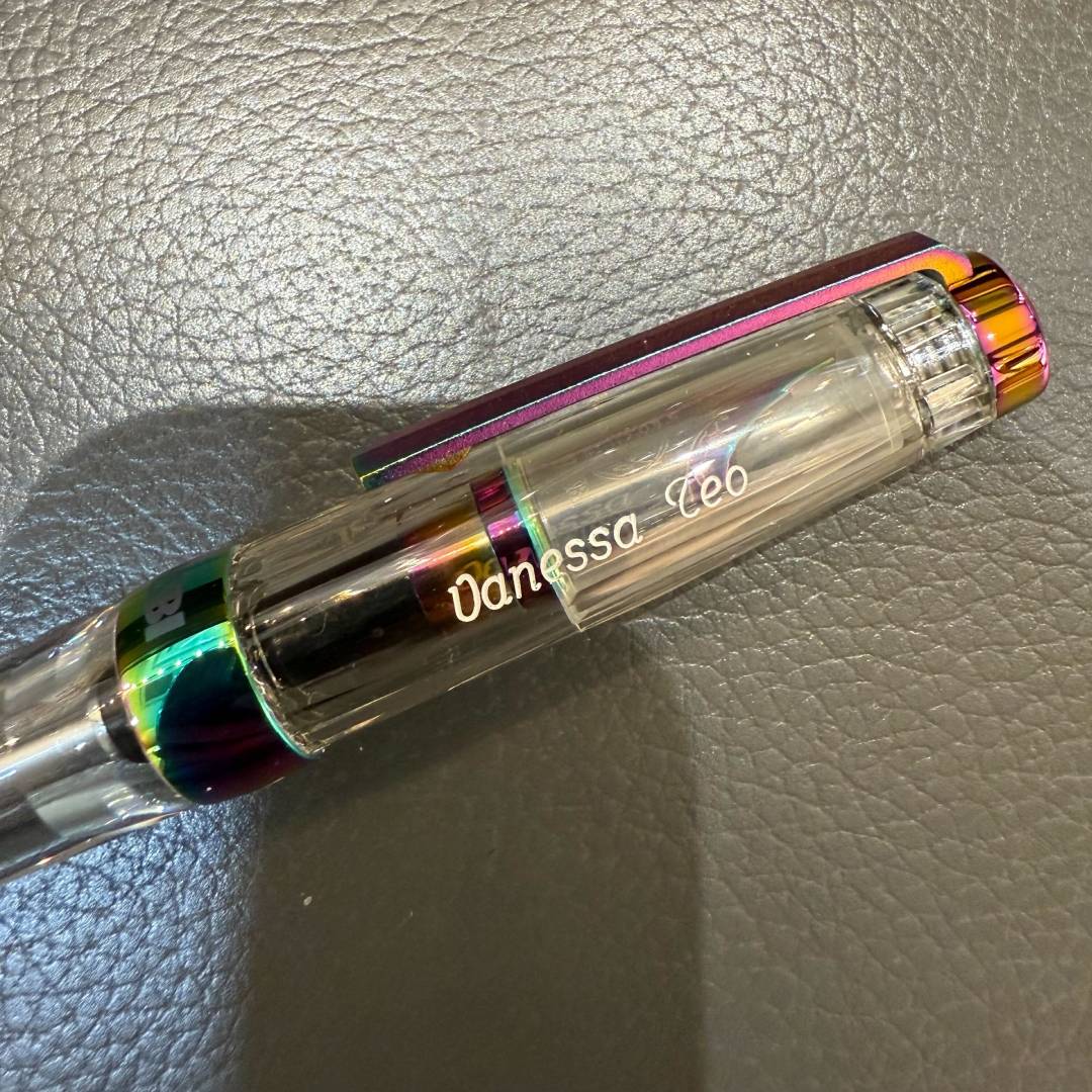 Personalized Name Engraving On TWSBI VAC 700R Fountain Pen IRIS