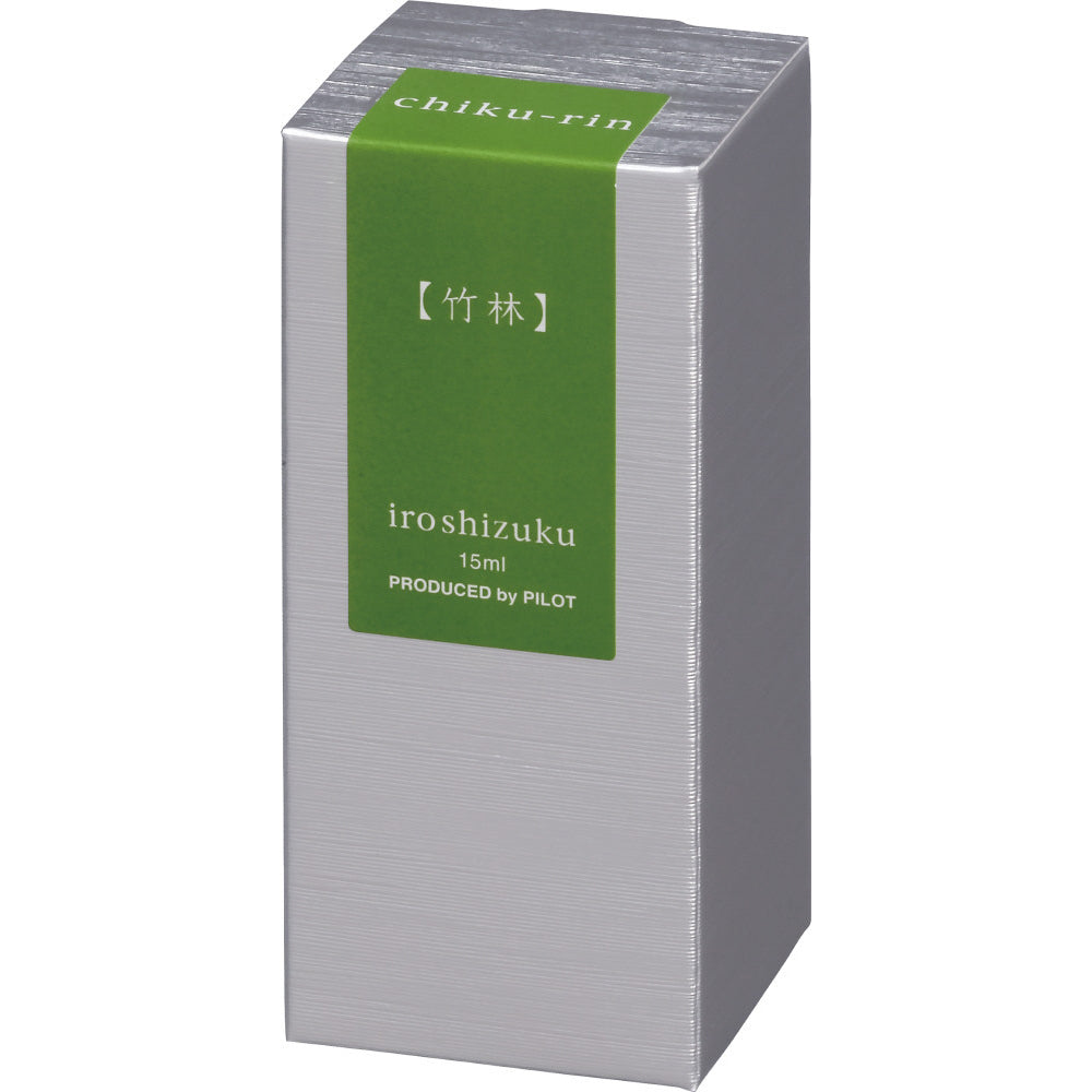 Pilot Iroshizuku 15 ml Ink Bottle - Chiku-rin (Bamboo Forest) – packaging