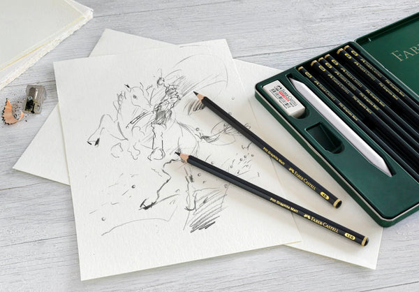 이미지를 갤러리 뷰어에 로드 , Faber-Castell Pitt Graphite Matte Pencils In Tin Box
