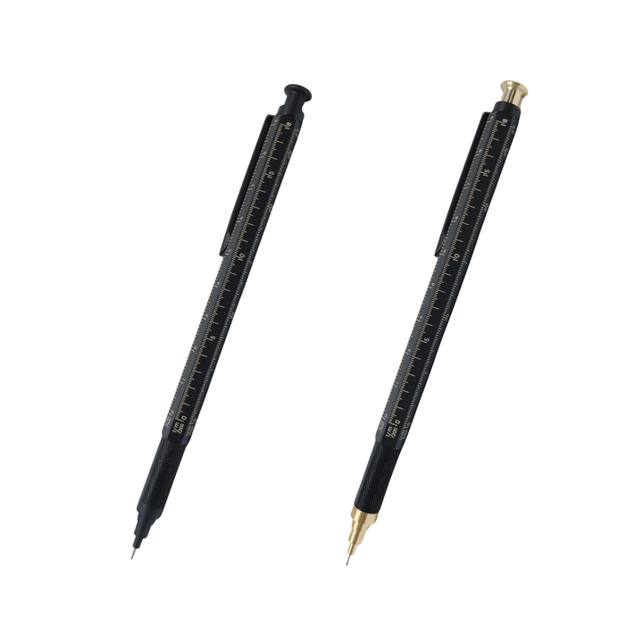 Preco Meister by POINT Draf-tech Mechanical Pencil 0.5mm - Black — writing at an angle