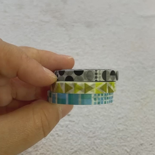 Load and play video in Gallery viewer, MT Slim Deco Washi Tape - Geometric
