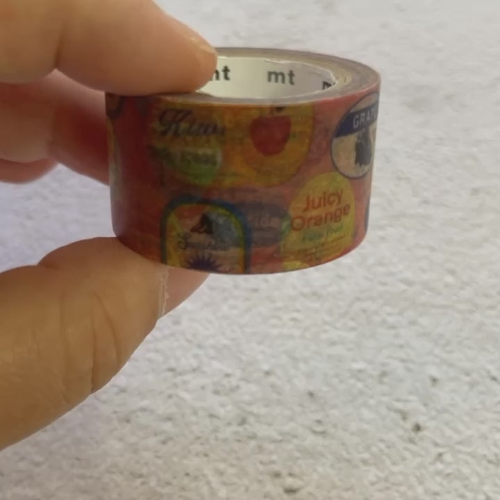 MT Trehari Washi Tape - Retro Fruit Label (Fab Tracing Paper)