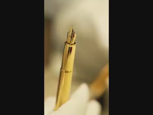Sheaffer 100 E9372 PVD Gold With PVD Gold Trims Fountain Pen  (WW30)