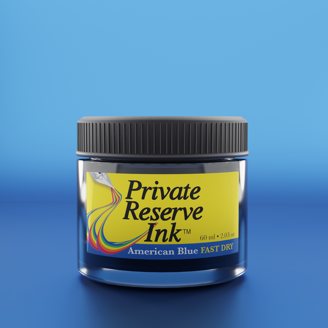 Private Reserve 60ml Ink Bottle American Blue, FAST DRY – colour swatch