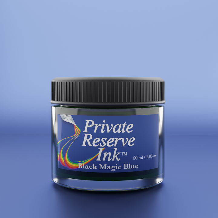 Private Reserve 60ml Ink Bottle Black Magic Blue – colour swatch