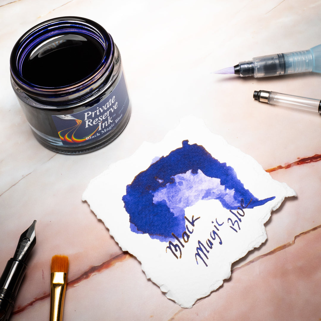 Private Reserve 60ml Ink Bottle Black Magic Blue – detail view