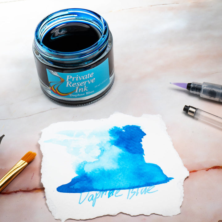 Private Reserve 60ml Ink Bottle Daphne Blue – detail view